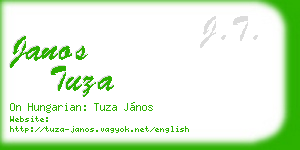 janos tuza business card