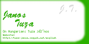 janos tuza business card